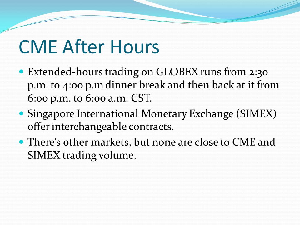 cme eurodollar futures trading hours